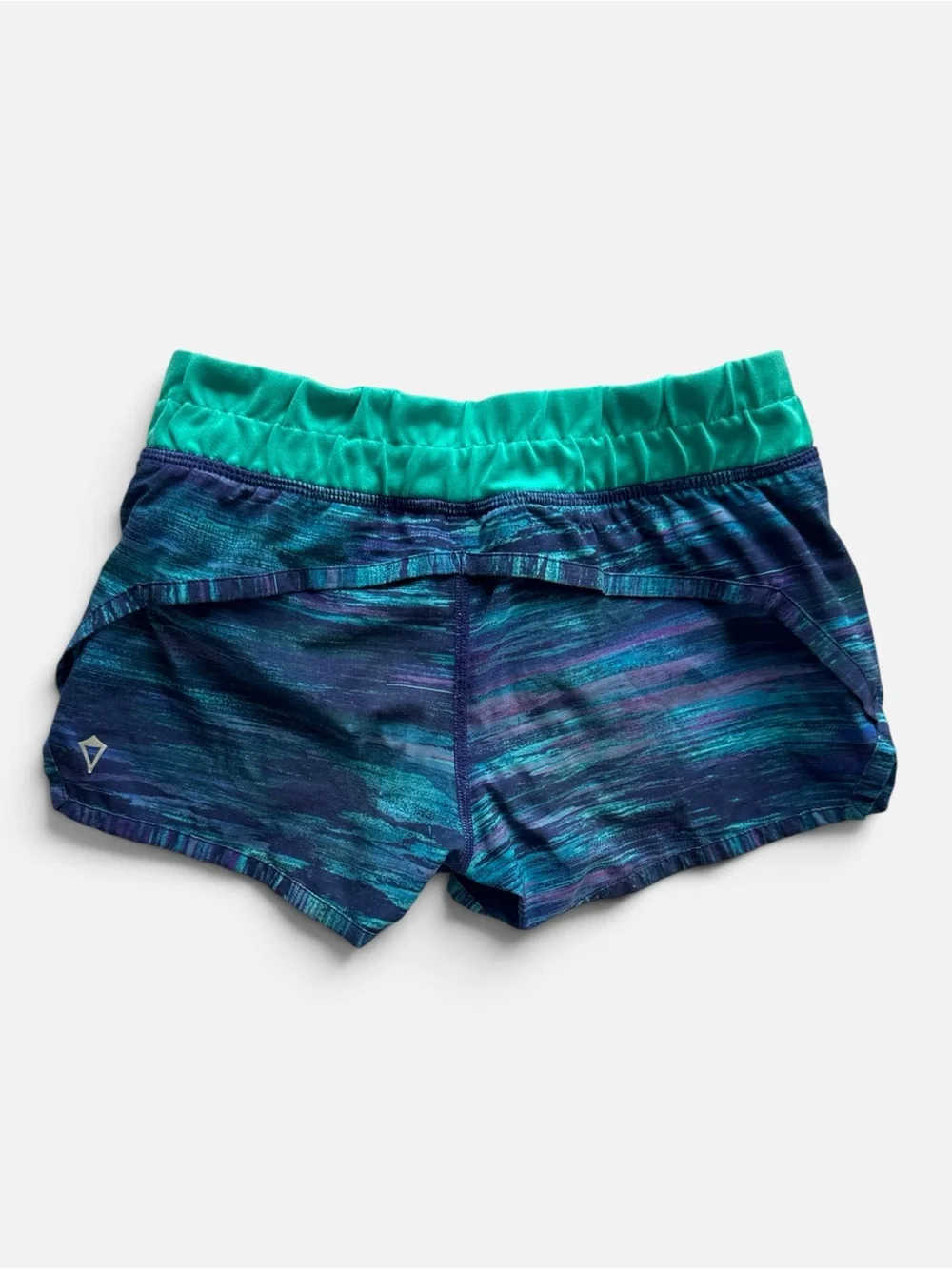 Ivivva Girls Speedy Running Shorts Size 7 Teal Green Teal Blue Purple Space Dye